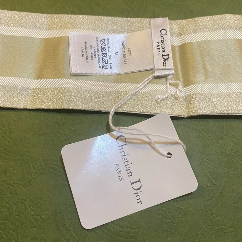 CHRISTIAN DIOR Silk Pixel Zodiac Mitzah Scarf